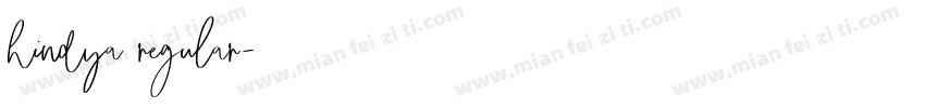 hindya regular字体转换